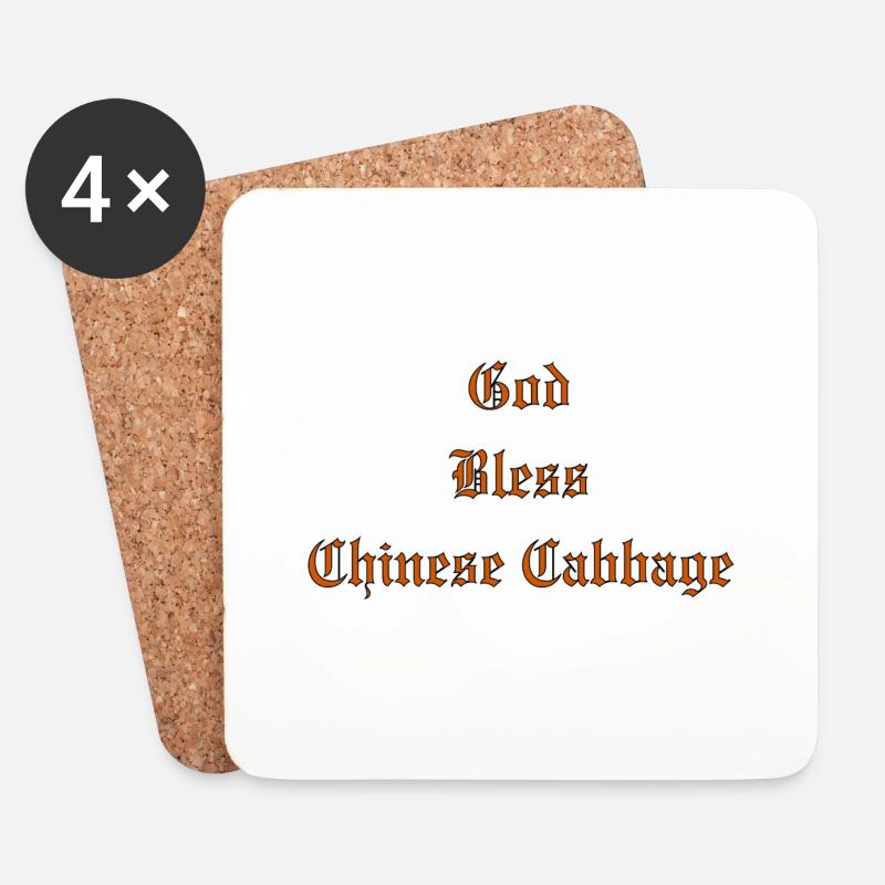 GodBlessChineseCabbage - Coasters (set of 4) - white