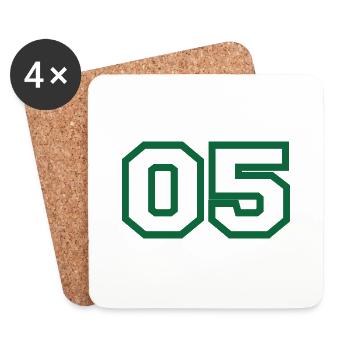 Nummer 5 Green Sport - Untersetzer (4er-Set) - Weiß - Vorne