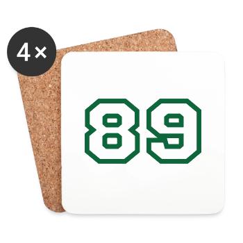 Numéro 89 sport - Dessous de verre (lot de 4) - blanc - Devant