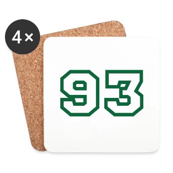 Number 93 sport - Coasters (set of 4) - white - Front