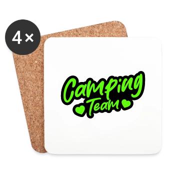 Camping Team - Coasters (set of 4) - white - Front