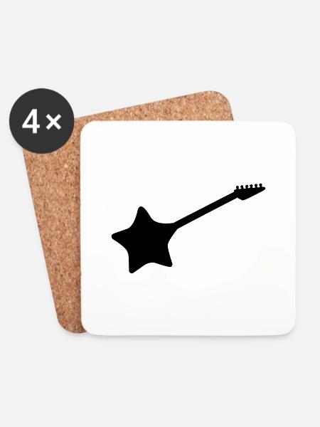 stern gitarre - Untersetzer (4er-Set) - Weiß