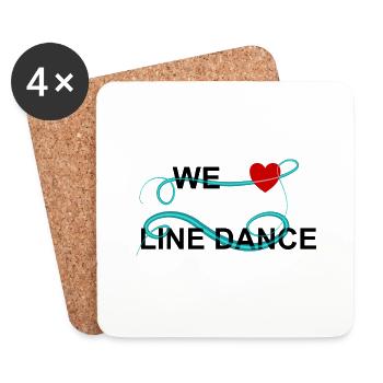 We love linedance - Untersetzer (4er-Set) - Weiß - Vorne