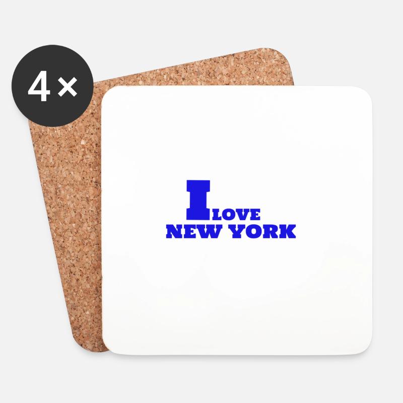  New York Liebe - Untersetzer (4er-Set) - Weiß