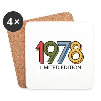 Jahrgang 1978 Limitierte Auflage - Untersetzer (4er-Set) - Weiß - Vorne