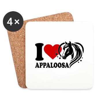 I love horse Appaloosa - Coasters (set of 4) - white - Front