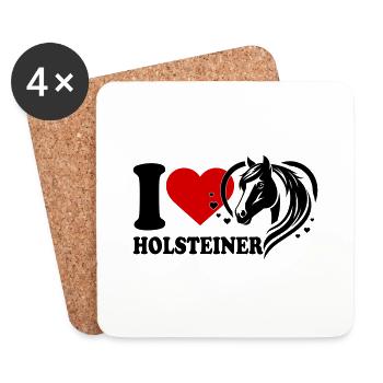 I love horse Holsteiner - Coasters (set of 4) - white - Front