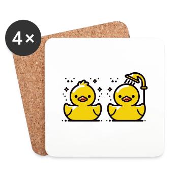 Rubber Ducks Rubber Ducks - Coasters (set of 4) - white - Front