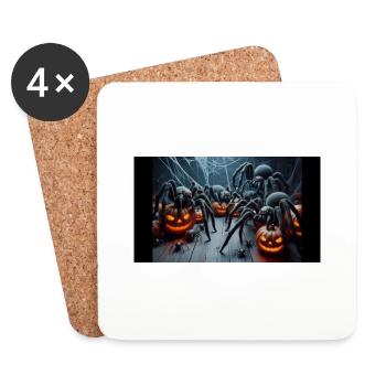 Spiders - Coasters (set of 4) - white - Front