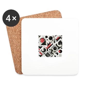 Abstract - Coasters (set of 4) - white - Front