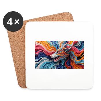 Create A Print In 3D Hyper Realistic - Coasters (set of 4) - white - Front