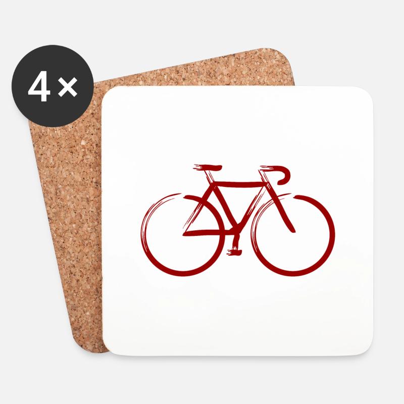 Ruby strokes - Coasters (set of 4) - white