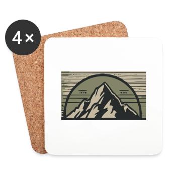 Aventure d’alpinisme en montagne - Dessous de verre (lot de 4) - blanc - Devant