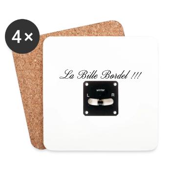 La bille bordel Haut copie - Dessous de verre (lot de 4) - blanc - Devant