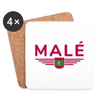 Fans de Malé : Vêtements élégants - Dessous de verre (lot de 4) - blanc - Devant