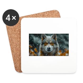 WOLF - Untersetzer (4er-Set) - Weiß - Vorne