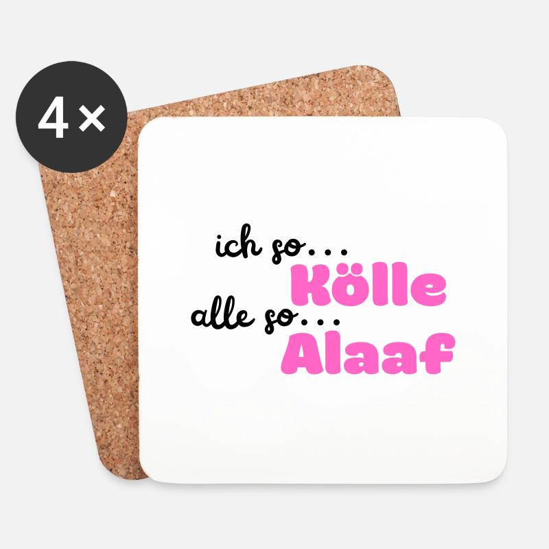 Kölle Alaaf - Untersetzer (4er-Set) - Weiß
