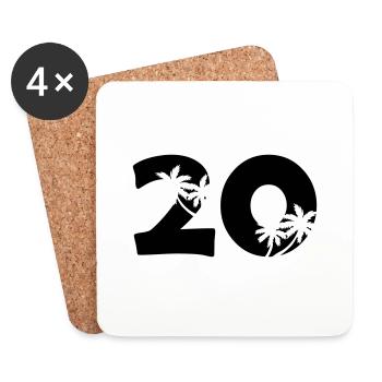 20 - Dessous de verre (lot de 4) - blanc - Devant