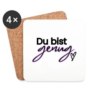Du bist genug - Untersetzer (4er-Set) - Weiß - Vorne