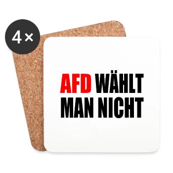 afd wählt man nicht - Untersetzer (4er-Set) - Weiß - Vorne