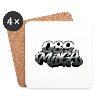 089 Minga Logo - Untersetzer (4er-Set) - Weiß - Vorne