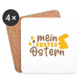 mein erstes Ostern gelb - Untersetzer (4er-Set) - Weiß - Vorne