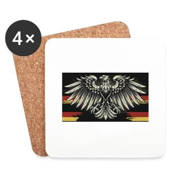 German Eagle zäh - Untersetzer (4er-Set) - Weiß - Vorne
