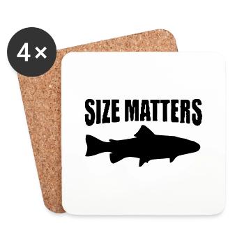 size matters - Coasters (set of 4) - white - Front