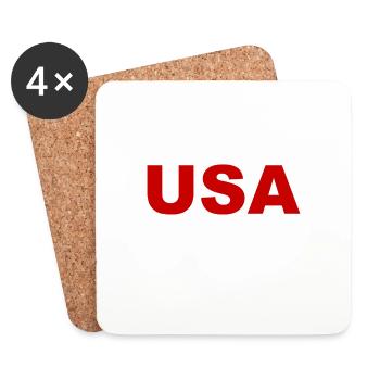 USA Football - Football américain - Sports - Dessous de verre (lot de 4) - blanc - Devant
