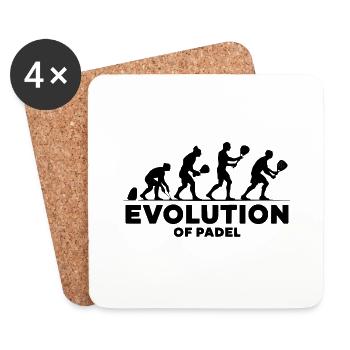 Evolution of padel 2 - Untersetzer (4er-Set) - Weiß - Vorne