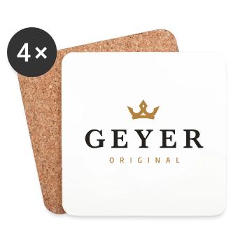 Geyer Original Familienname - Untersetzer (4er-Set) - Weiß - Vorne