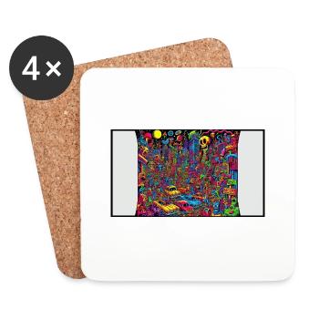 Rush Hour Trip - Coasters (set of 4) - white - Front