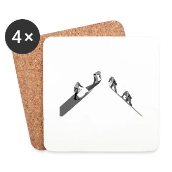 toiture toiture - Dessous de verre (lot de 4) - blanc - Devant