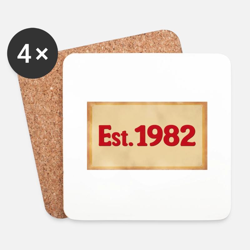 Est. 1982 - Untersetzer (4er-Set) - Weiß