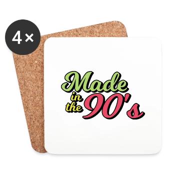 made in the 90s - Coasters (set of 4) - white - Front