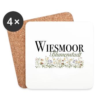 Wiesmoor Blumenstadt - Untersetzer (4er-Set) - Weiß - Vorne