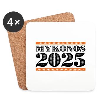 Mykonos 2025 - Untersetzer (4er-Set) - Weiß - Vorne