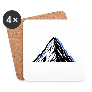 Mountains icon - Coasters (set of 4) - white - Front