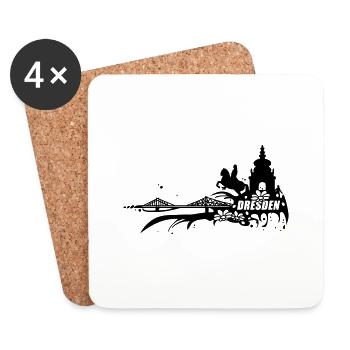 Dresden - Untersetzer (4er-Set) - Weiß - Vorne