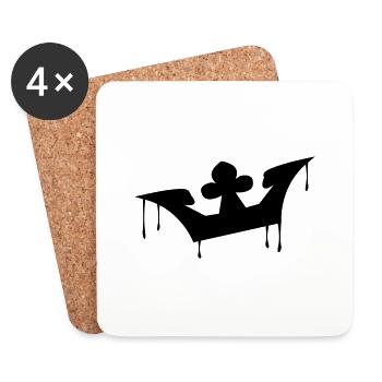 crown - Dessous de verre (lot de 4) - blanc - Devant