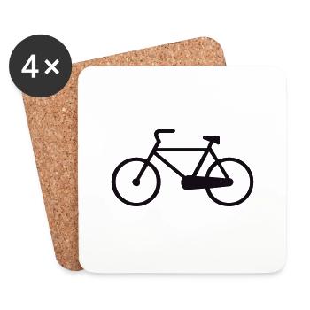 bicycle,student,university - Coasters (set of 4) - white - Front
