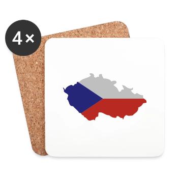Czech Republic Shape - Untersetzer (4er-Set) - Weiß - Vorne