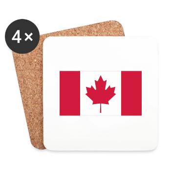 Canada - Dessous de verre (lot de 4) - blanc - Devant