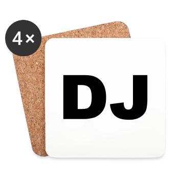 DJ - Untersetzer (4er-Set) - Weiß - Vorne