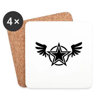 star wings - Dessous de verre (lot de 4) - blanc - Devant
