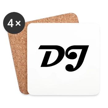 DJ - Untersetzer (4er-Set) - Weiß - Vorne