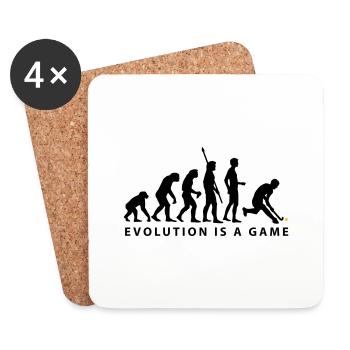 evolution_herren_hockey_b_2c - Untersetzer (4er-Set) - Weiß - Vorne