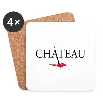 Chateau version 2 - Dessous de verre (lot de 4) - blanc - Devant