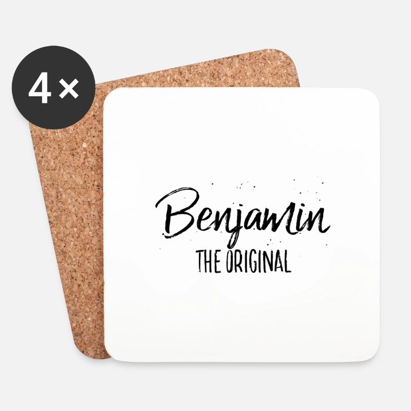 Benjamin - Untersetzer (4er-Set) - Weiß