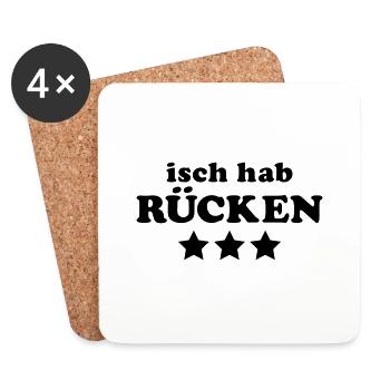 Ish got back + 3 stars 1c / I'm back - Coasters (set of 4) - white - Front